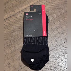 Lululemon power stride Socks M NWT! 3 pack!